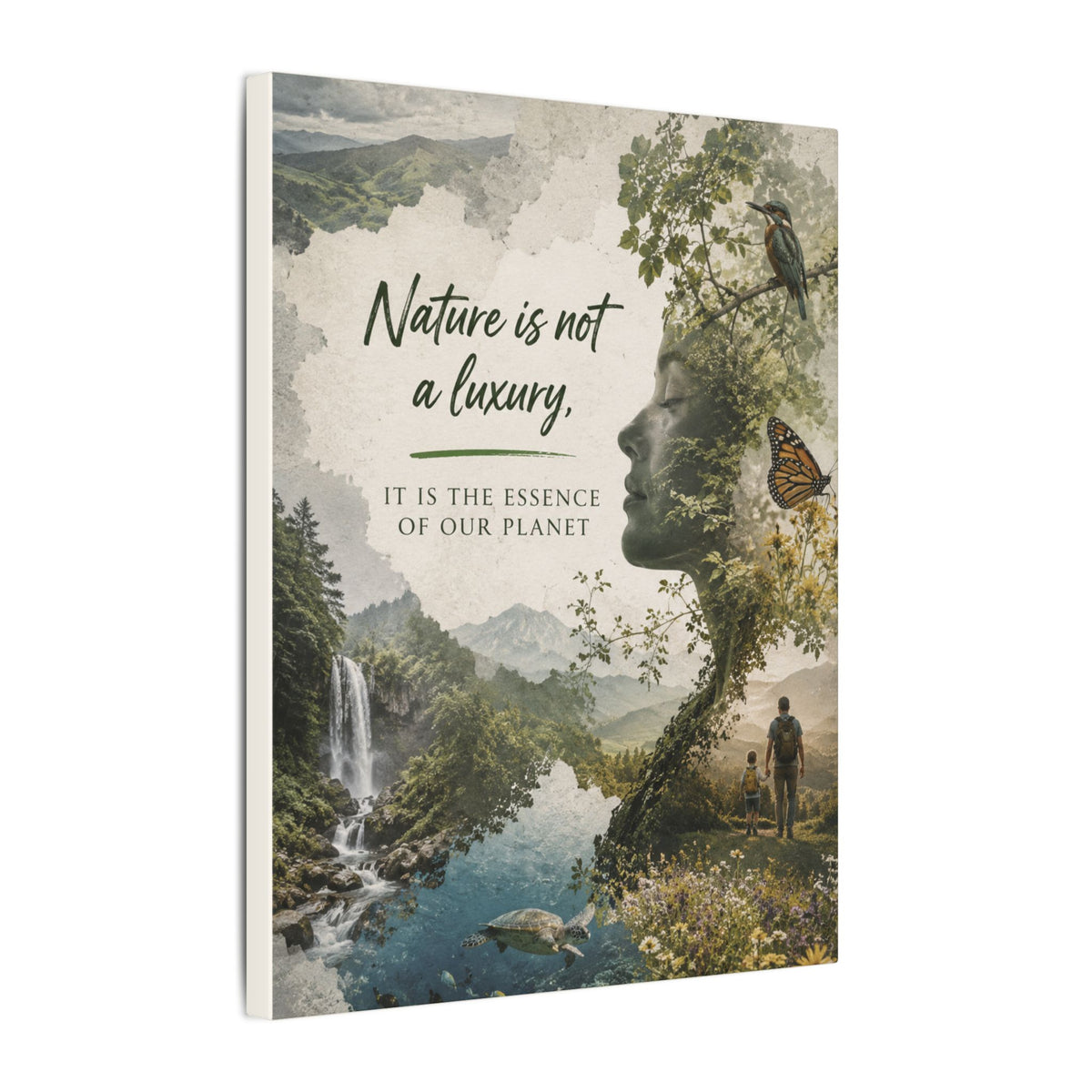 "Nature is not a luxury, it is the essence of our planet". Earthsmart Eco Canvas Wall Art (Matte Stretched Print).