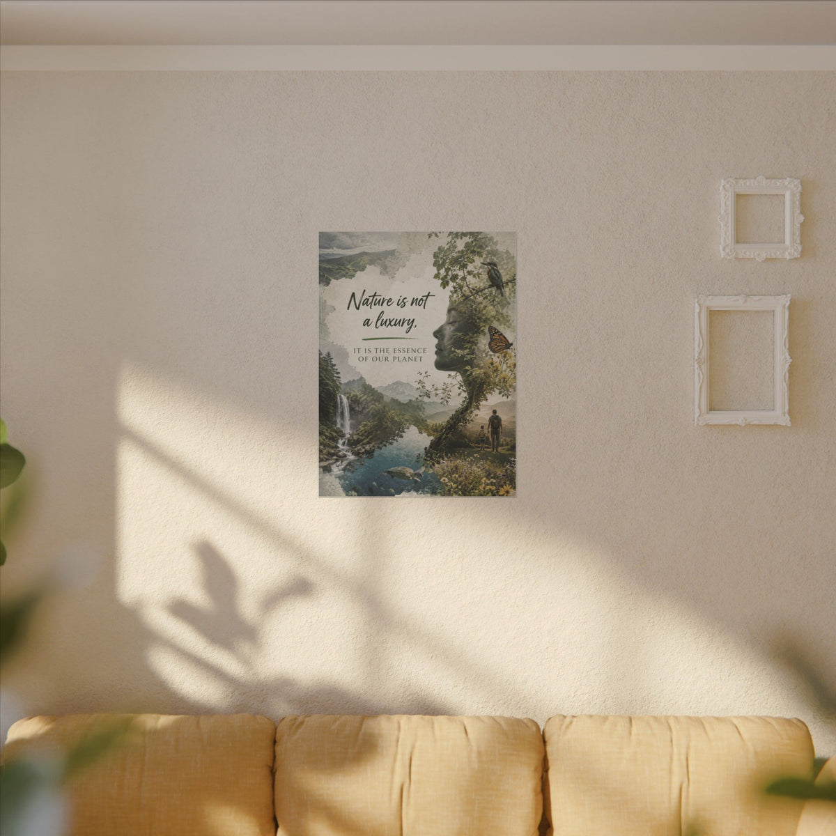 "Nature is not a luxury, it is the essence of our planet". Earthsmart Eco Canvas Wall Art (Matte Stretched Print).