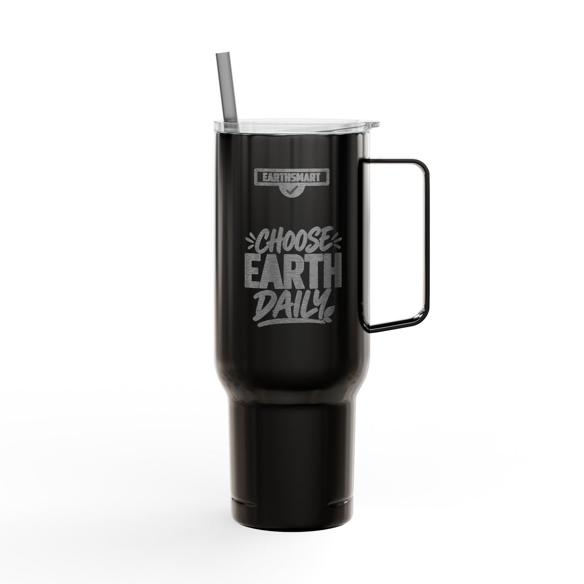 EARTHSMART Engraved Tumbler - 'Choose Earth Daily'  Recycled steel & 100% recycled plastic - (1.8L)