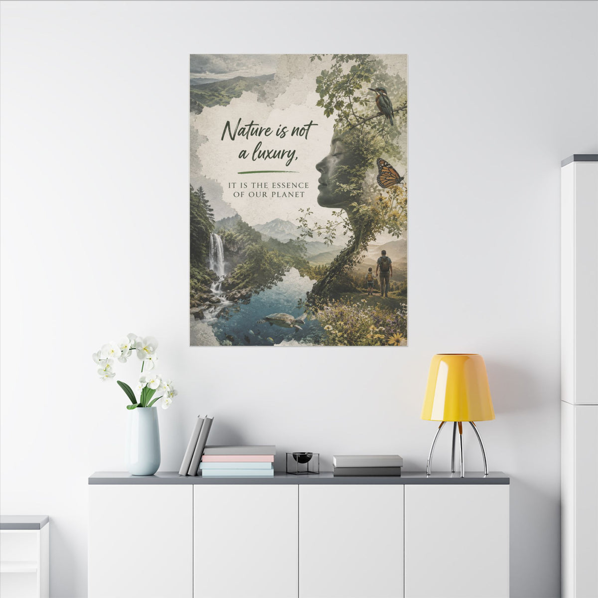 "Nature is not a luxury, it is the essence of our planet". Earthsmart Eco Canvas Wall Art (Matte Stretched Print).