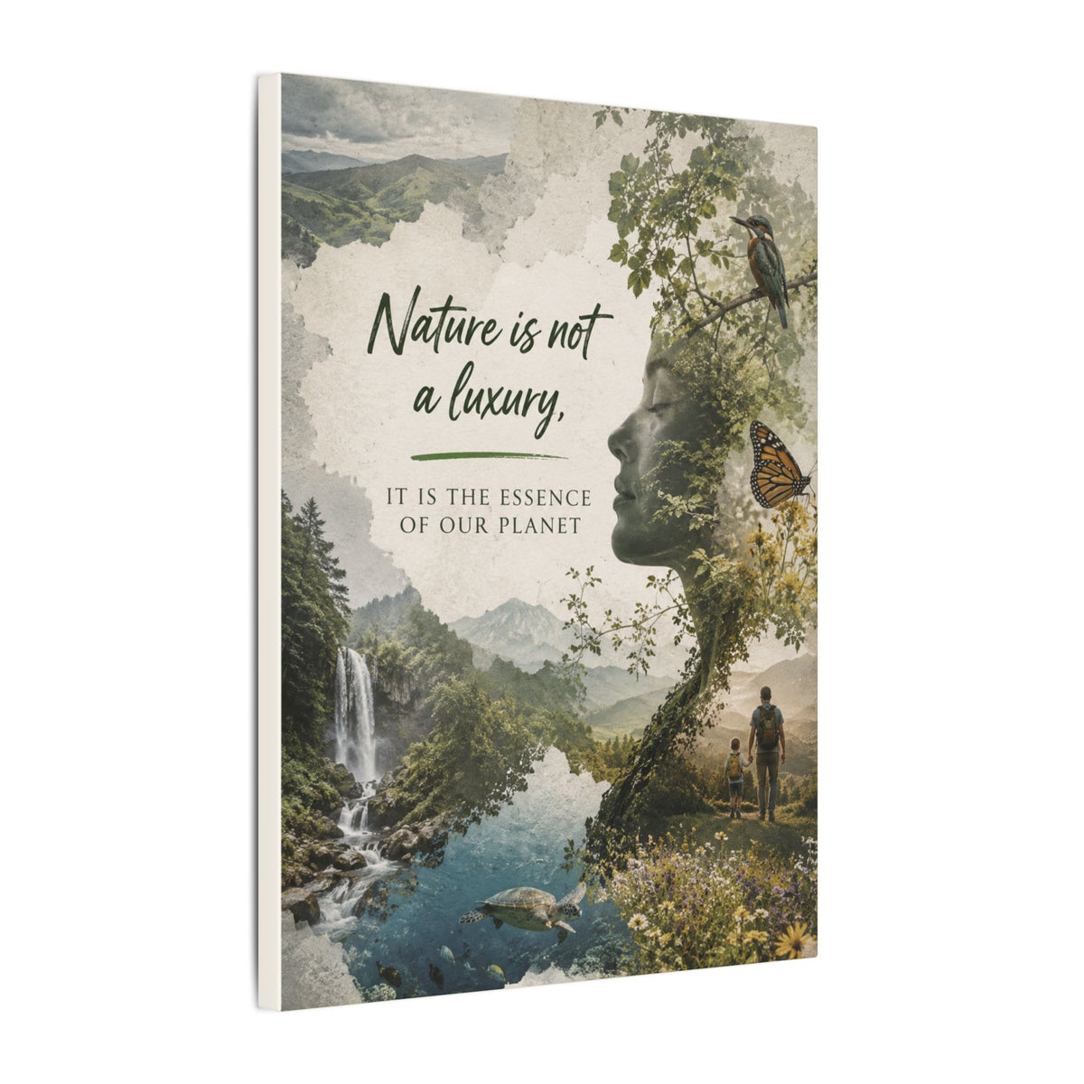 "Nature is not a luxury, it is the essence of our planet". Earthsmart Eco Canvas Wall Art (Matte Stretched Print).