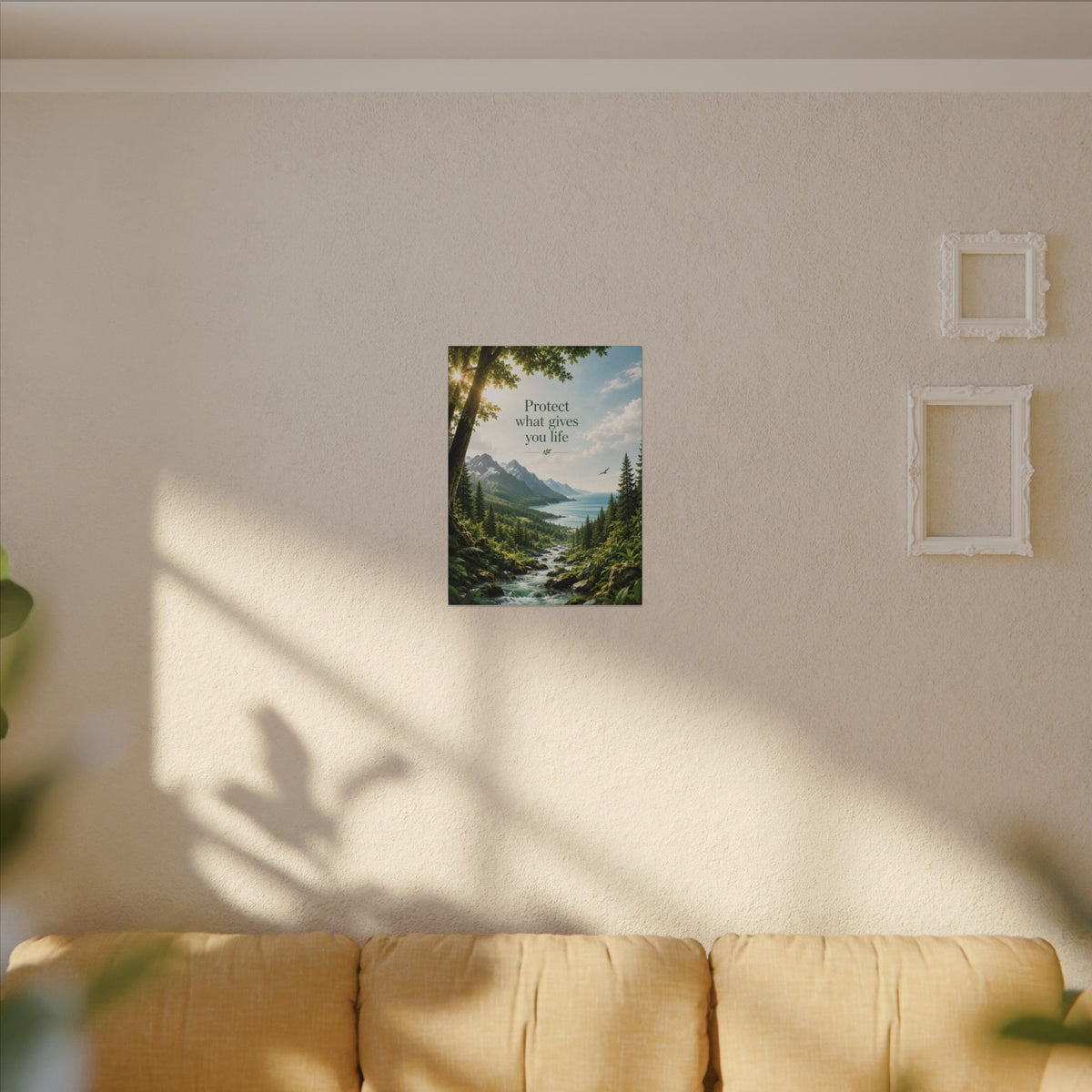 Copy of "SUSTAINABILITY IS NOT A SACRIFICE, IT'S A SMARTER WAY TO LIVE" (Geometric art style). Earthsmart Eco Canvas Wall Art (Matte Stretched Print).