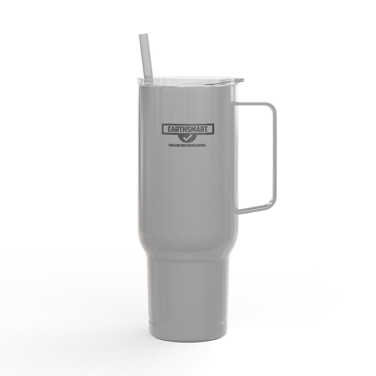 EARTHSMART Engraved Tumbler — 'I LOVE EARTH' RECYCLED STEEL & 100% RECYCLED PLASTIC. (1.8L - 40oz).