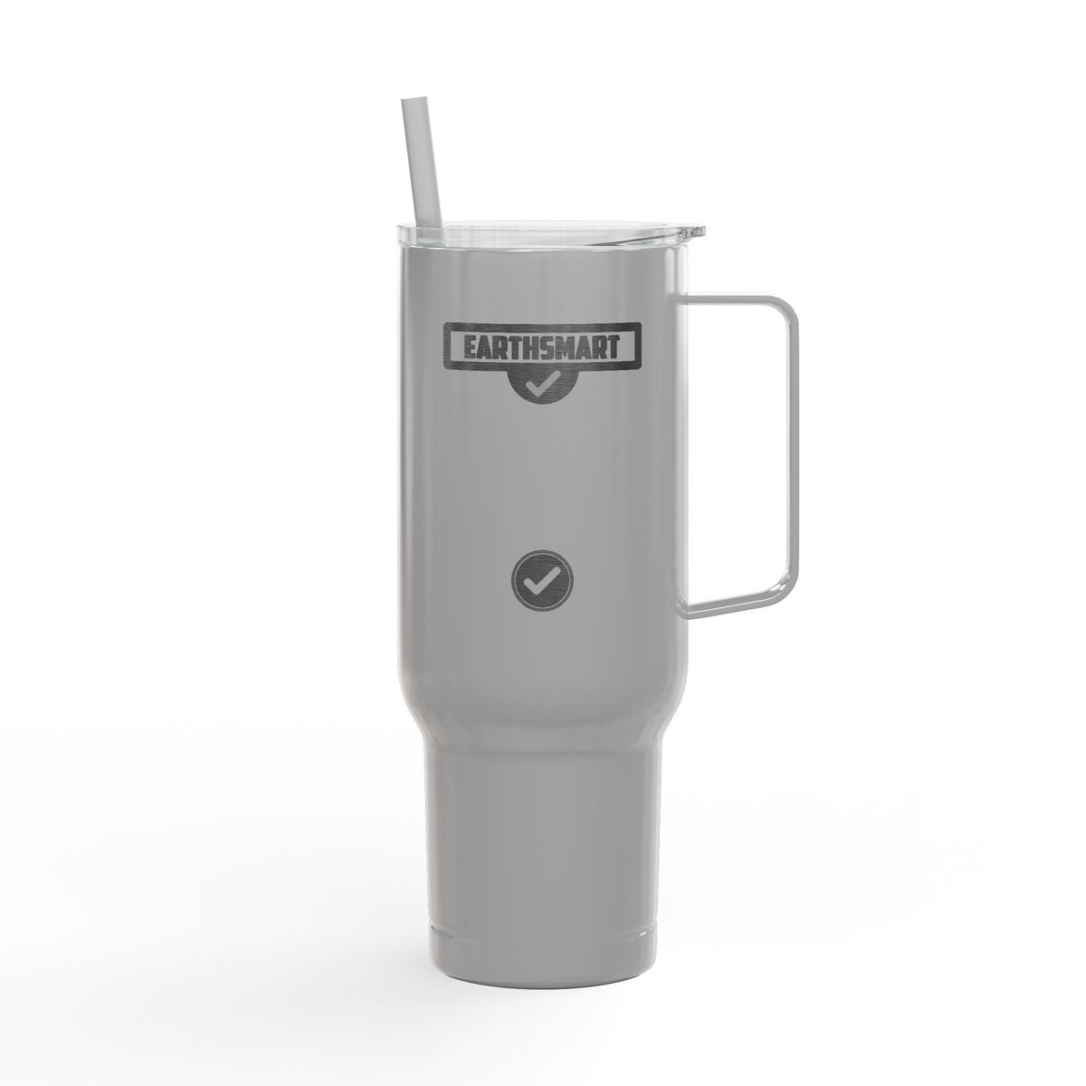 EARTHSMART Engraved Tumbler — 'ICONIC' LOGO -  RECYCLED STEEL & 100% RECYCLED PLASTIC. (1.82L).