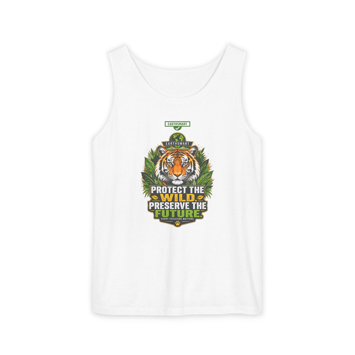 EARTHSMART Classic Tank top — PROTECT THE WILD - PRESERVE THE FUTURE - 100% cotton -  Eco Friendly.