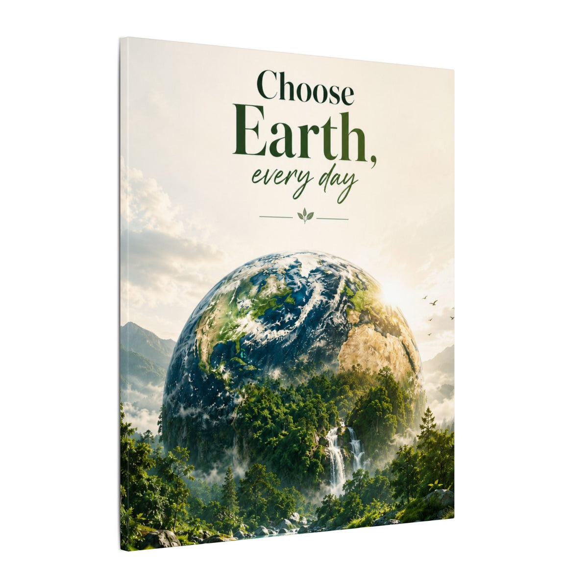 "CHOOSE EARTH EVERYDAY" - Earthsmart Canvas Wall Art.