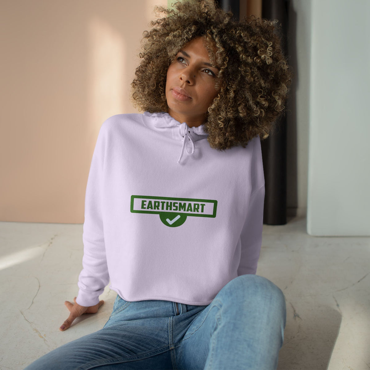 EarthSmart Cropped Hoodie – Eco-Friendly - Iconic logo version.