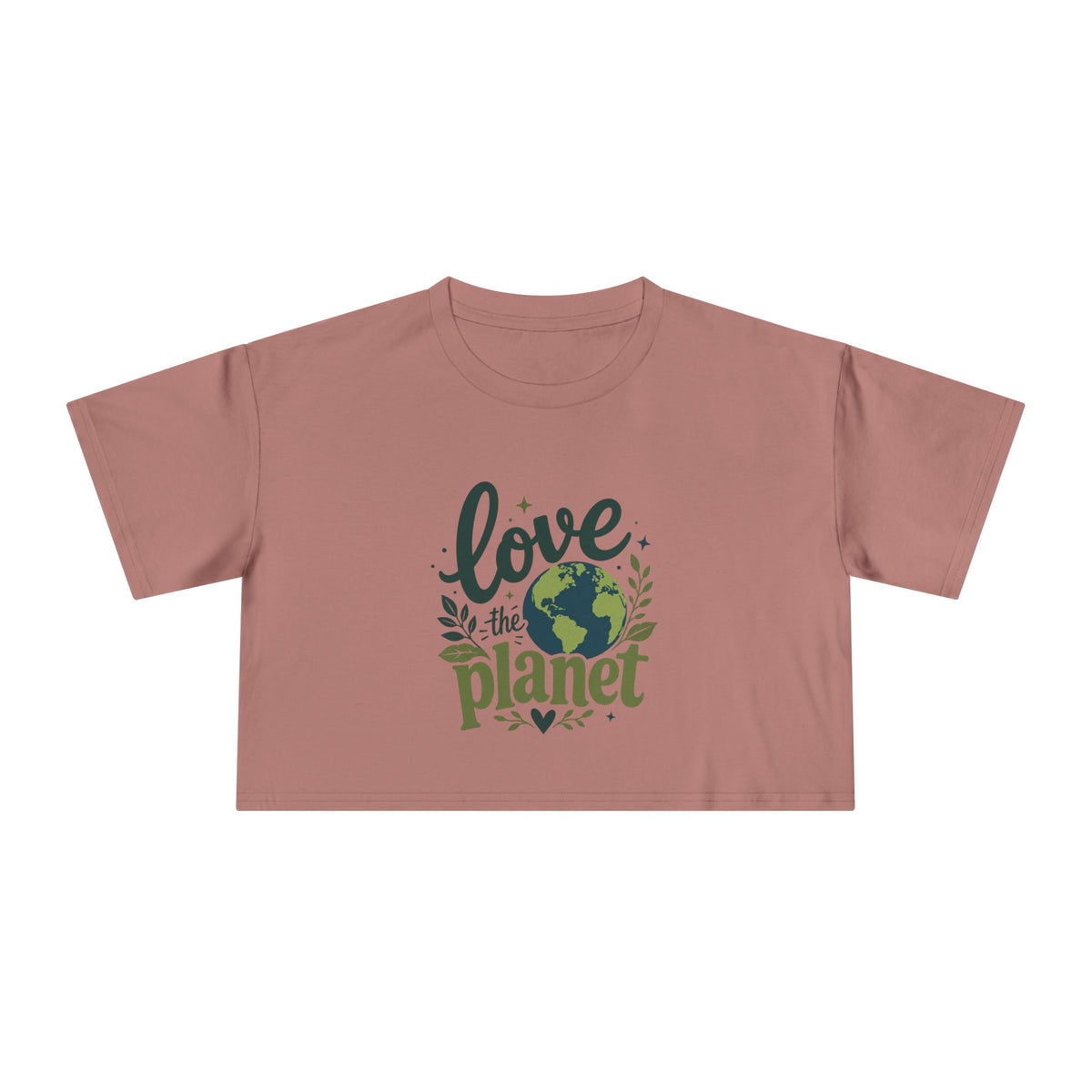 EARTHSMART CROP TOP - 'LOVE THE PLANET' — Eco-Friendly - 100% Cotton.