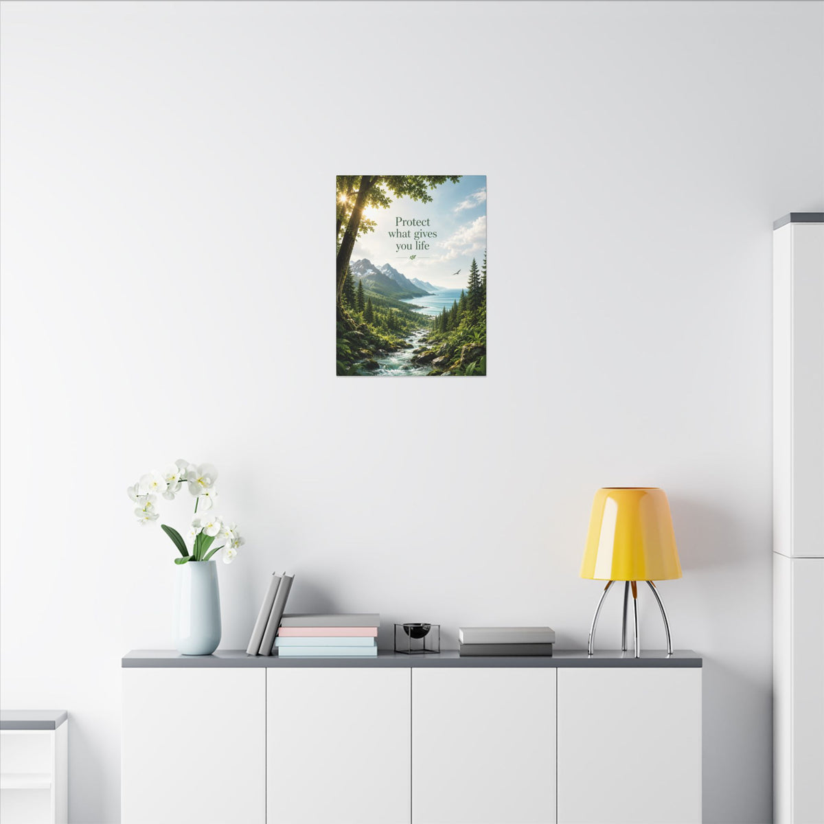 Copy of "SUSTAINABILITY IS NOT A SACRIFICE, IT'S A SMARTER WAY TO LIVE" (Geometric art style). Earthsmart Eco Canvas Wall Art (Matte Stretched Print).