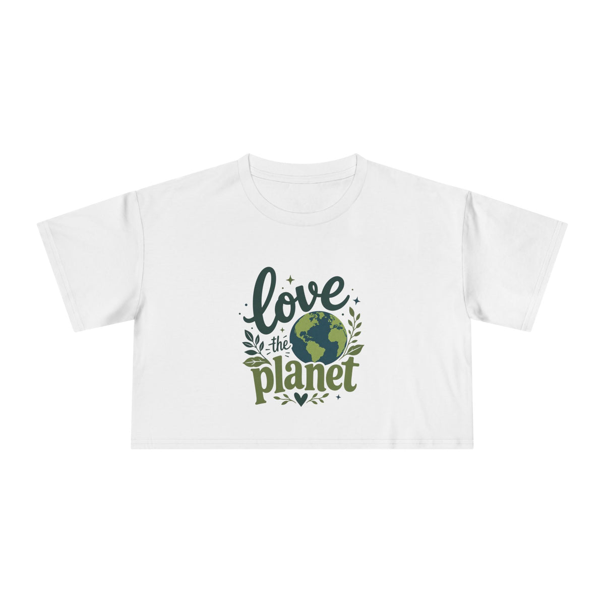 EARTHSMART CROP TOP - 'LOVE THE PLANET' — Eco-Friendly - 100% Cotton.