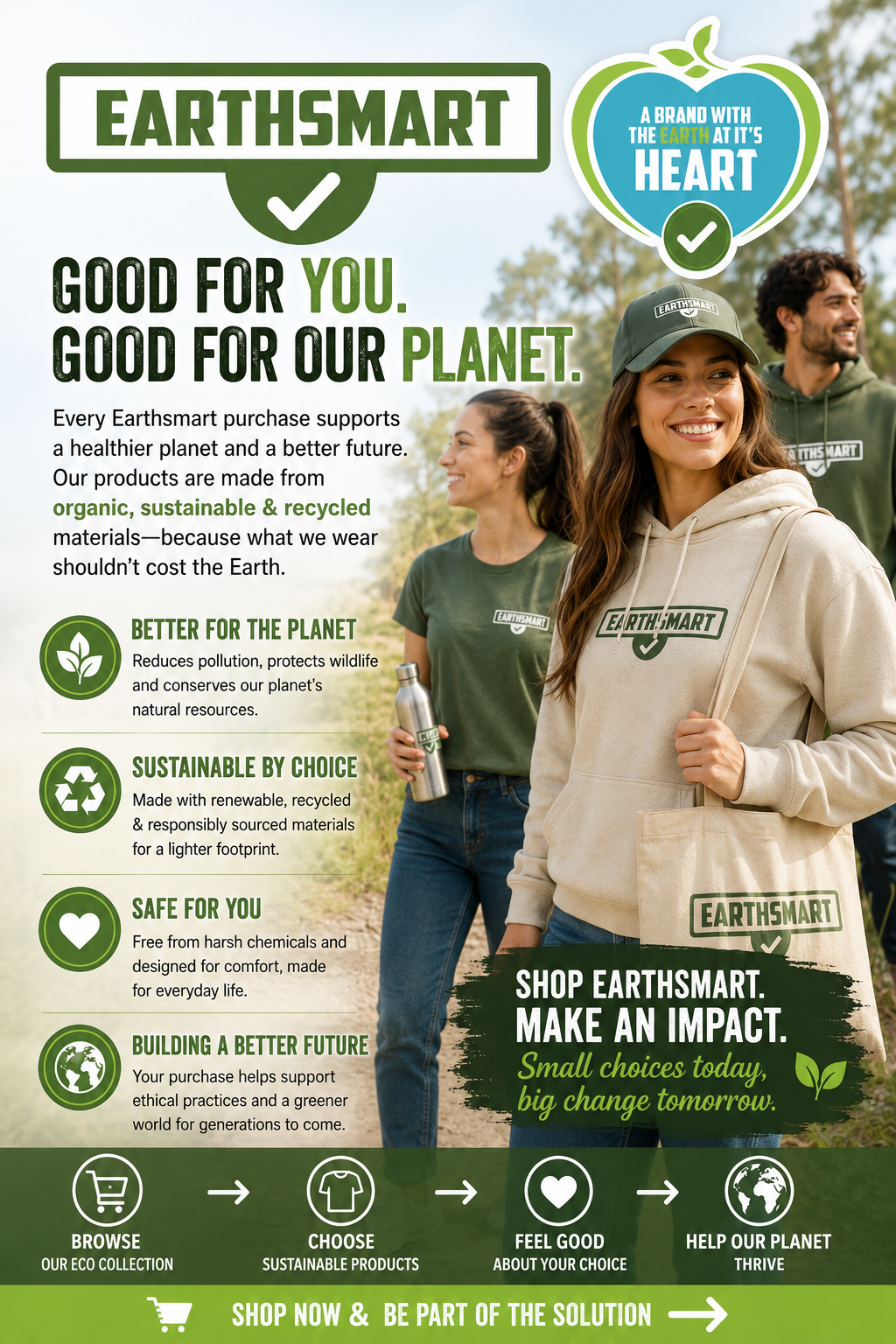 "THE FUTURE IS PLANTED TODAY". Earthsmart Eco Canvas Wall Art (Matte Stretched Print).