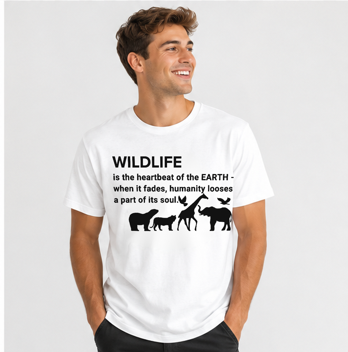 Earthsmart 'EARTH MOOD' Tee — "WILDLIFE is the heartbeat of the EARTH...