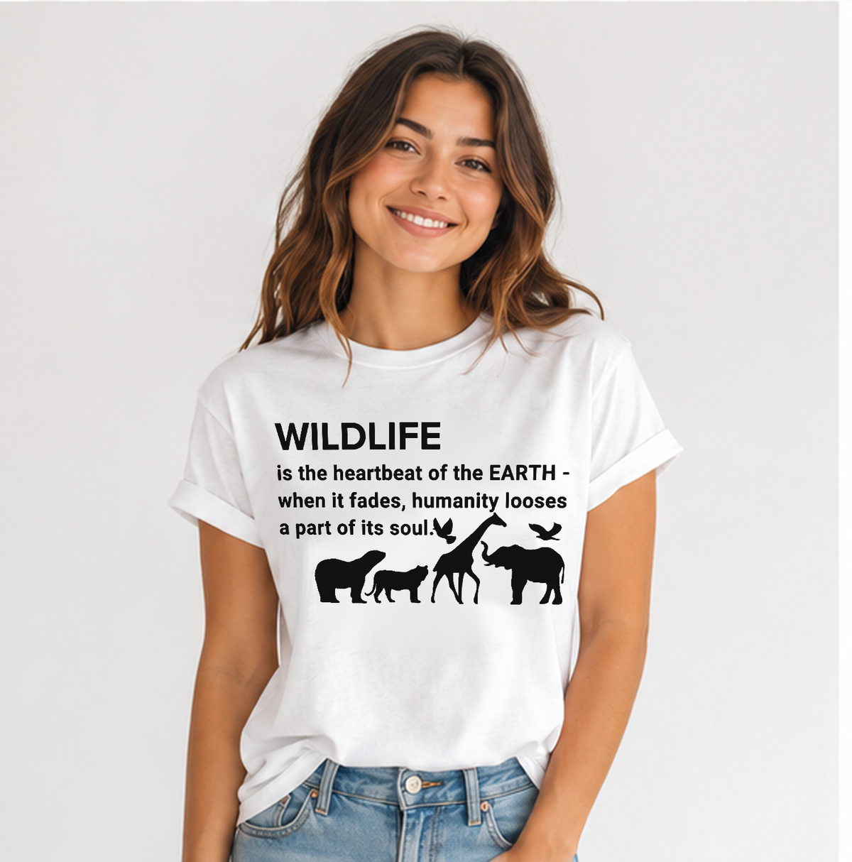 Earthsmart 'EARTH MOOD' Tee — "WILDLIFE is the heartbeat of the EARTH...
