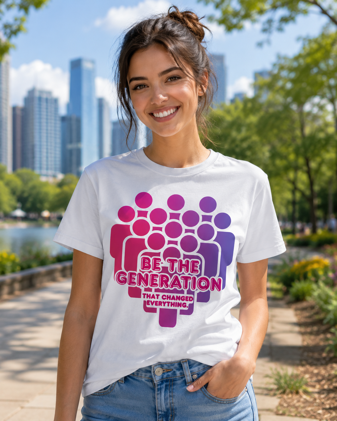 Earthsmart 'EARTH MOOD' Tee — "BE THE GENERATION THAT CHANGED EVERYTHING. (Unisex).