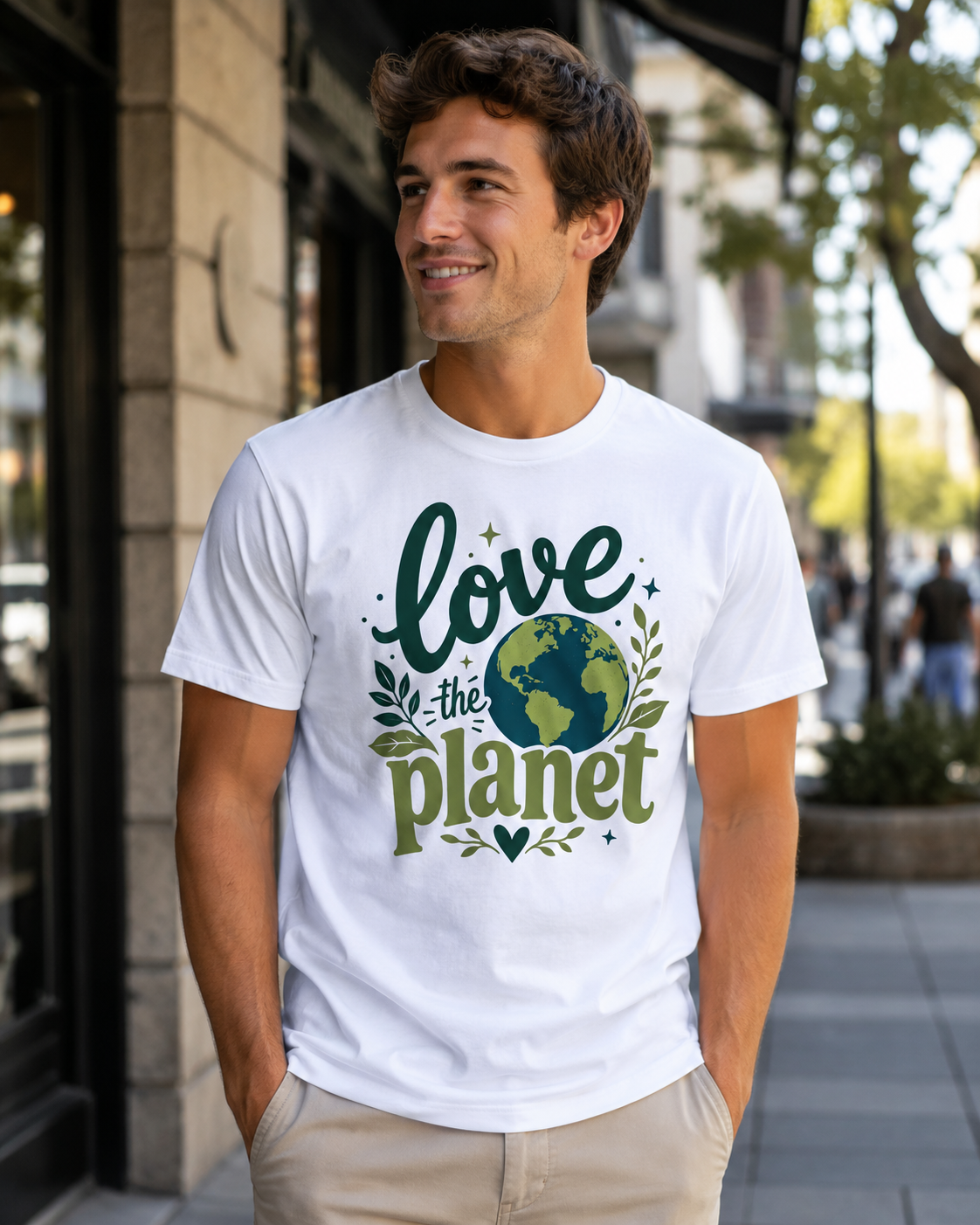 Earthsmart 'EARTH MOOD' Tee — "LOVE THE PLANET". (UNISEX).