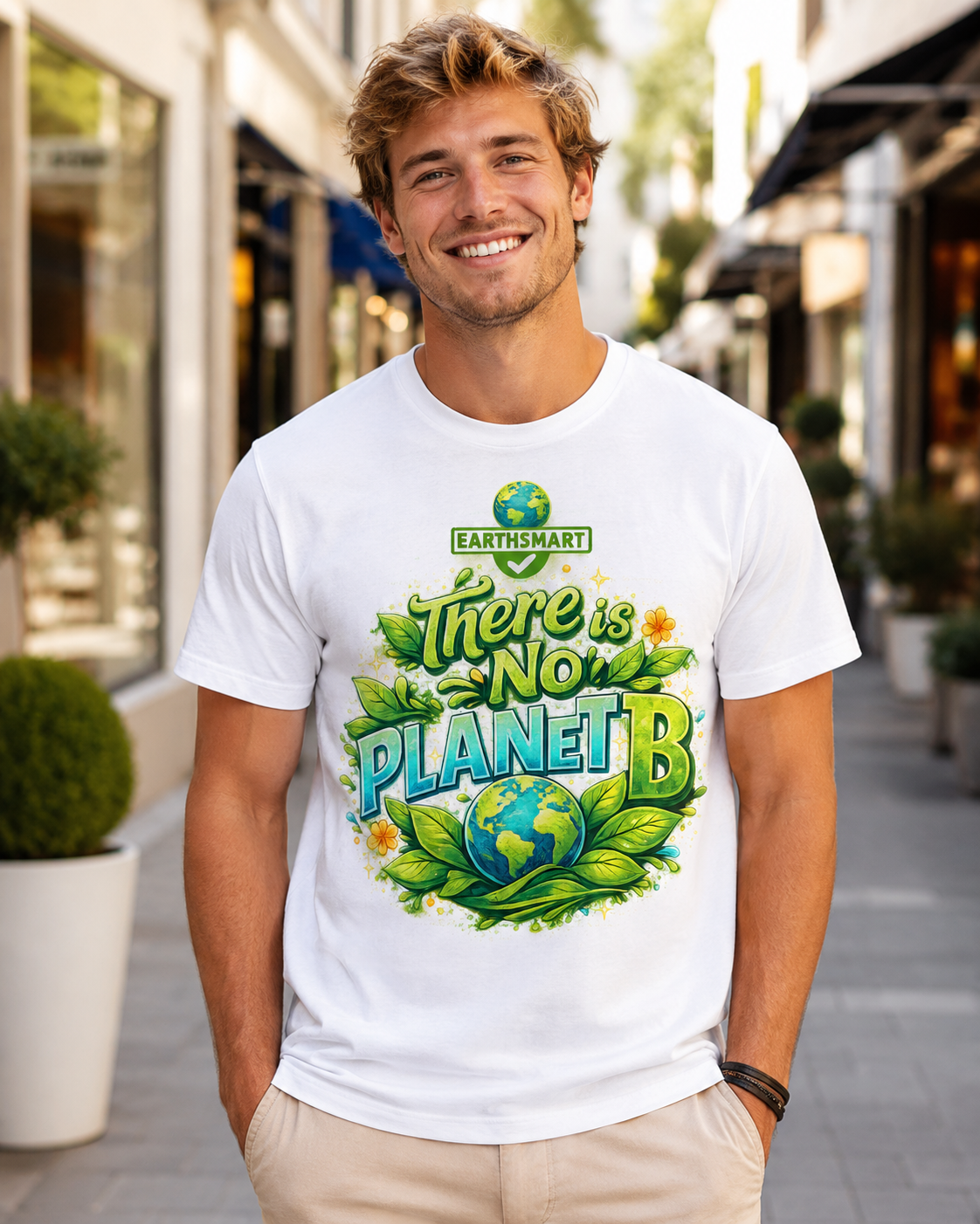 Earthsmart 'EARTH MOOD' Tee — "THERE IS NO PLANET B". (UNISEX).