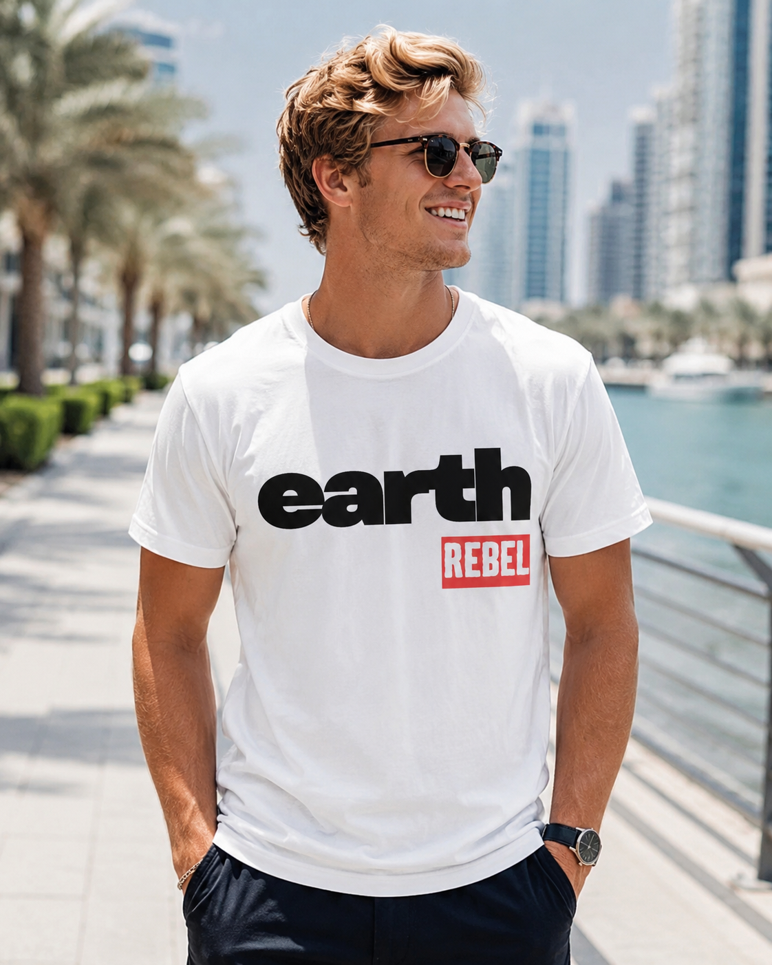 Earthsmart 'EARTH MOOD' Tee — "EARTH REBEL".  VERSION 2 (UNISEX).
