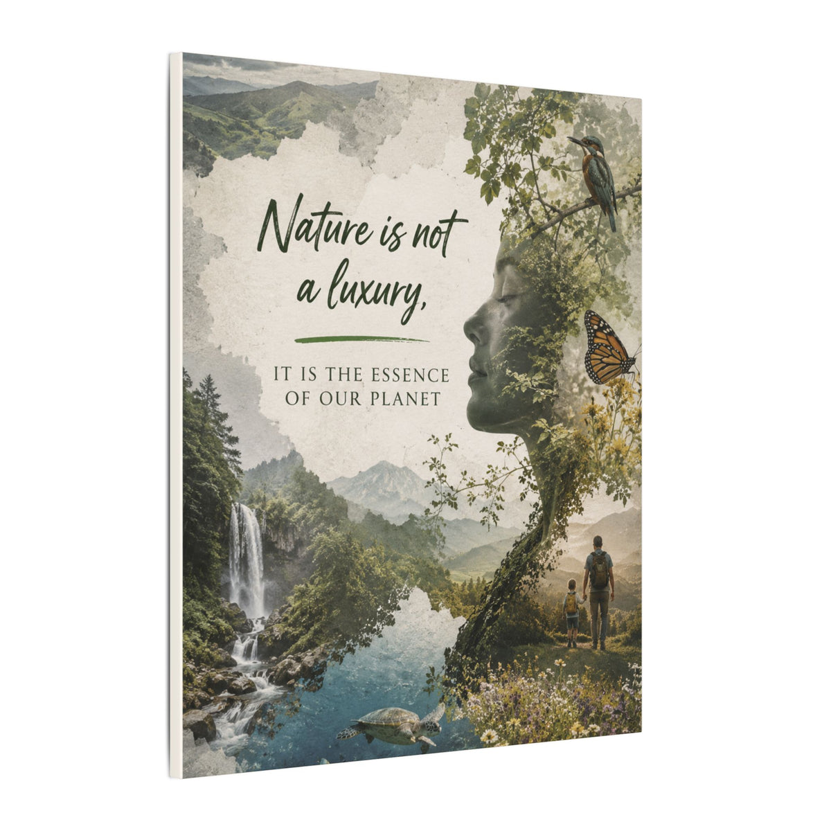 "Nature is not a luxury, it is the essence of our planet". Earthsmart Eco Canvas Wall Art (Matte Stretched Print).