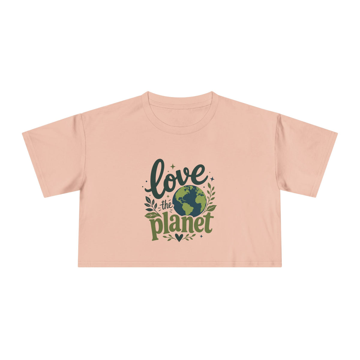 EARTHSMART CROP TOP - 'LOVE THE PLANET' — Eco-Friendly - 100% Cotton.