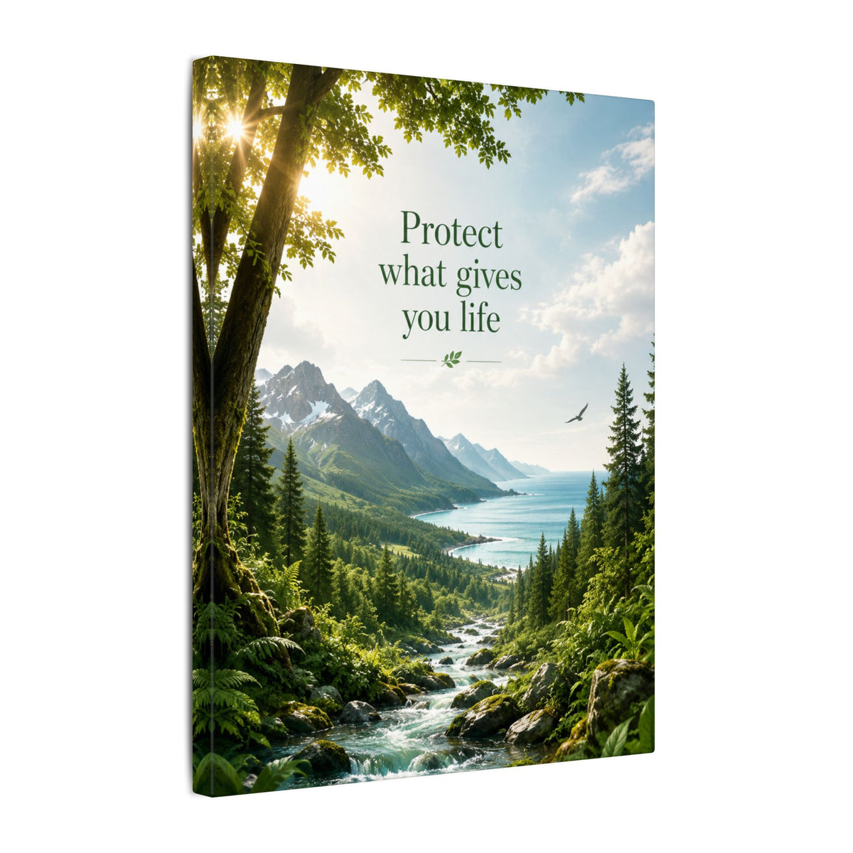 Copy of "SUSTAINABILITY IS NOT A SACRIFICE, IT'S A SMARTER WAY TO LIVE" (Geometric art style). Earthsmart Eco Canvas Wall Art (Matte Stretched Print).