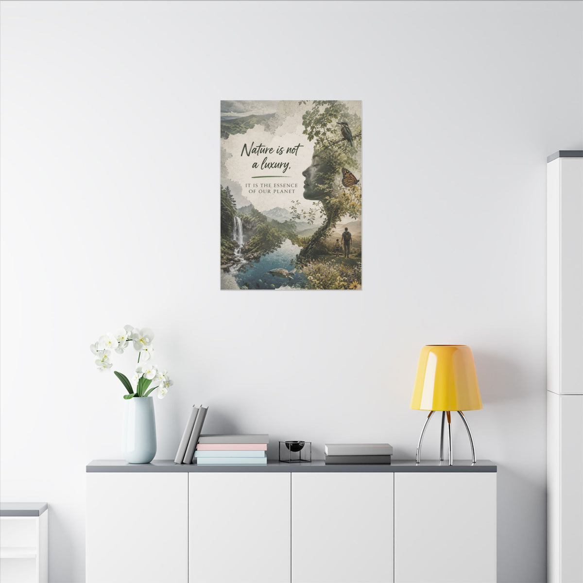 "Nature is not a luxury, it is the essence of our planet". Earthsmart Eco Canvas Wall Art (Matte Stretched Print).