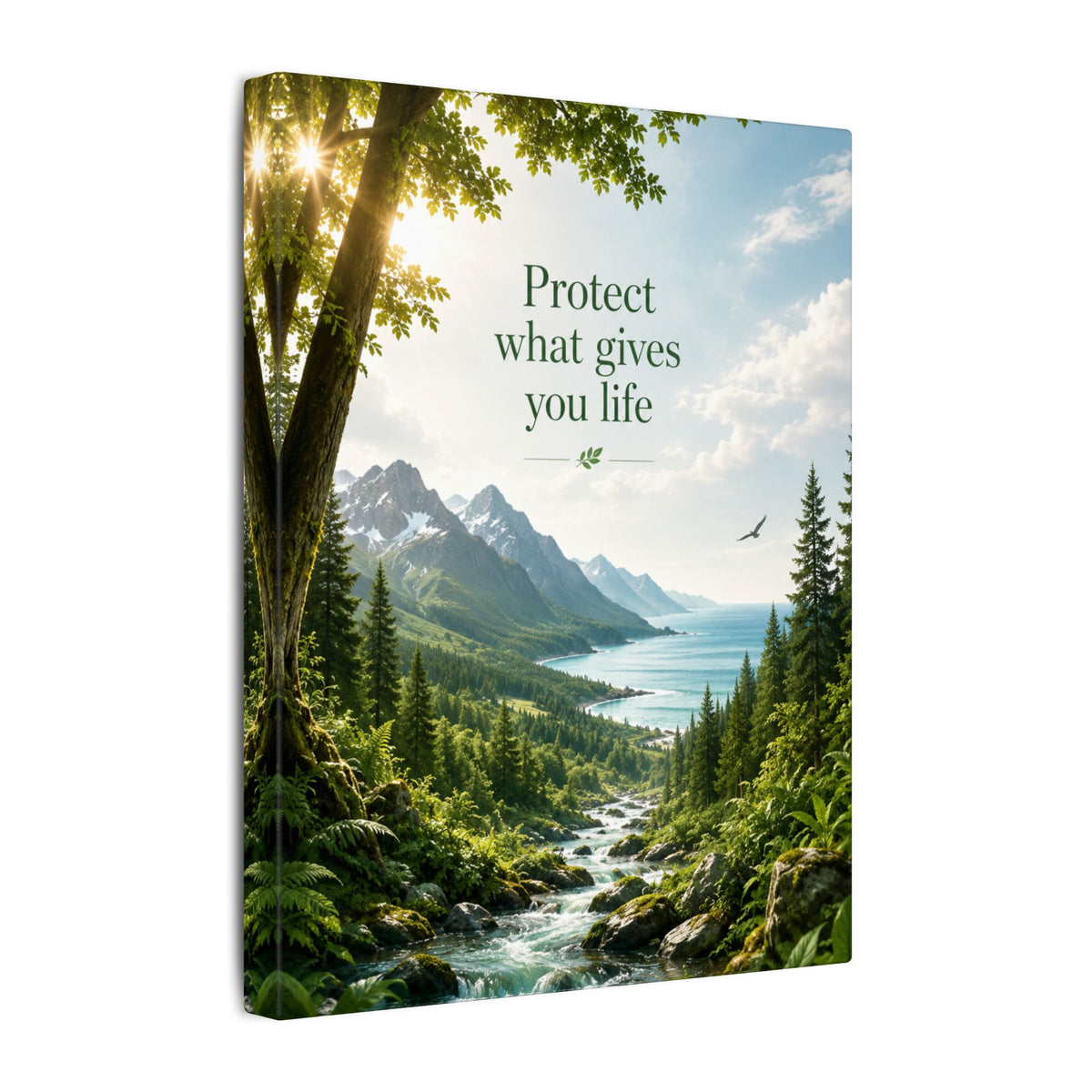 Copy of "SUSTAINABILITY IS NOT A SACRIFICE, IT'S A SMARTER WAY TO LIVE" (Geometric art style). Earthsmart Eco Canvas Wall Art (Matte Stretched Print).