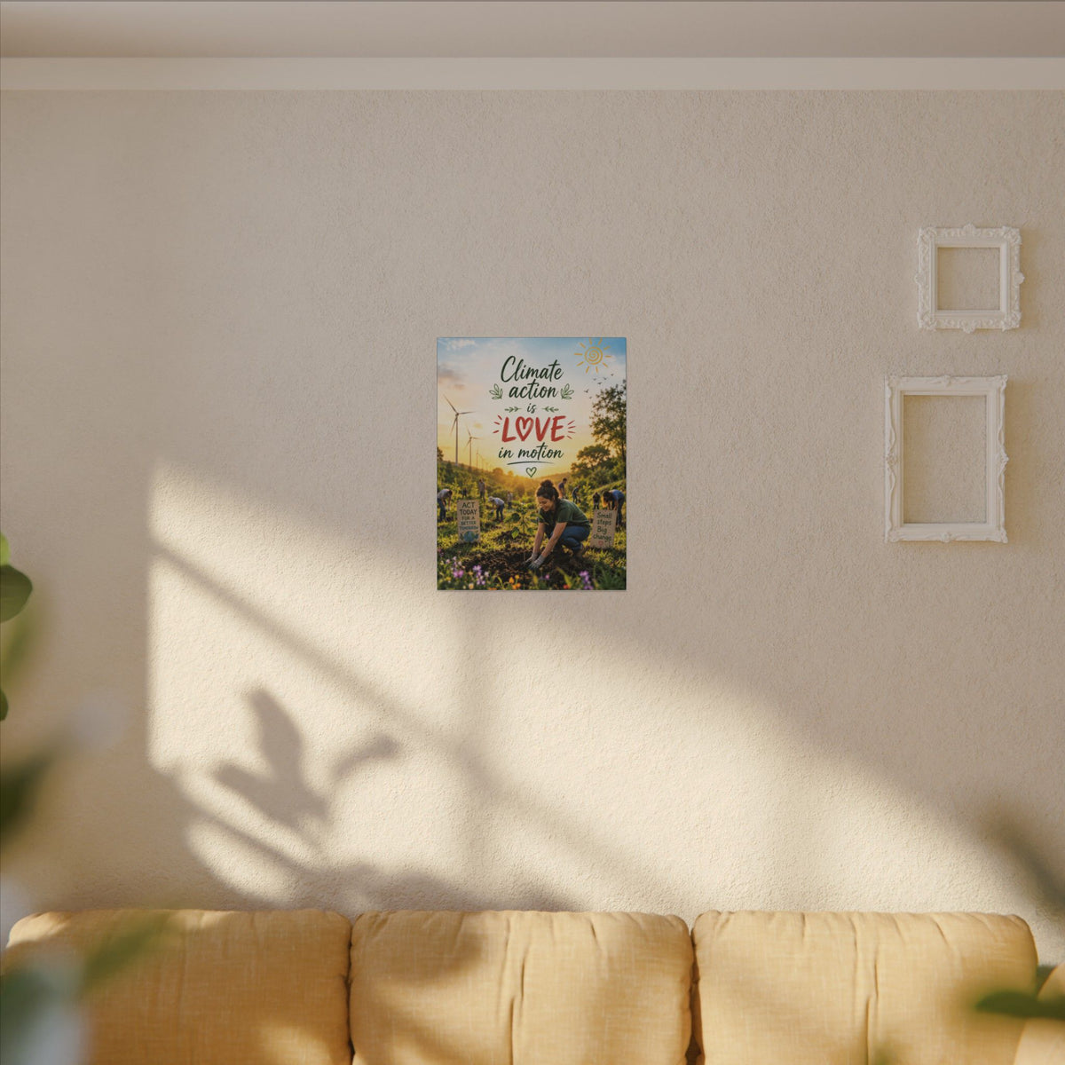 "Climate Action is Love in Motion" - Earthsmart Wall Art.