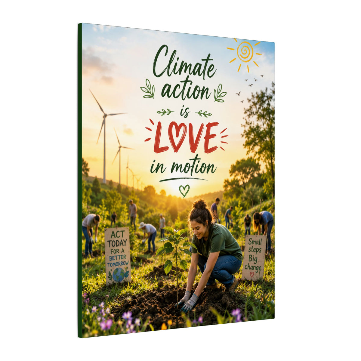 "Climate Action is Love in Motion" - Earthsmart Wall Art.