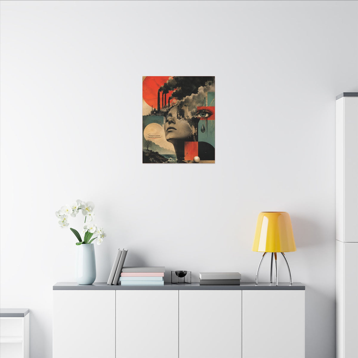 "POLLUTION IS VIOLENCE DISGUISED AS CONVENIENCE" - EARTHSMART WALL ART.