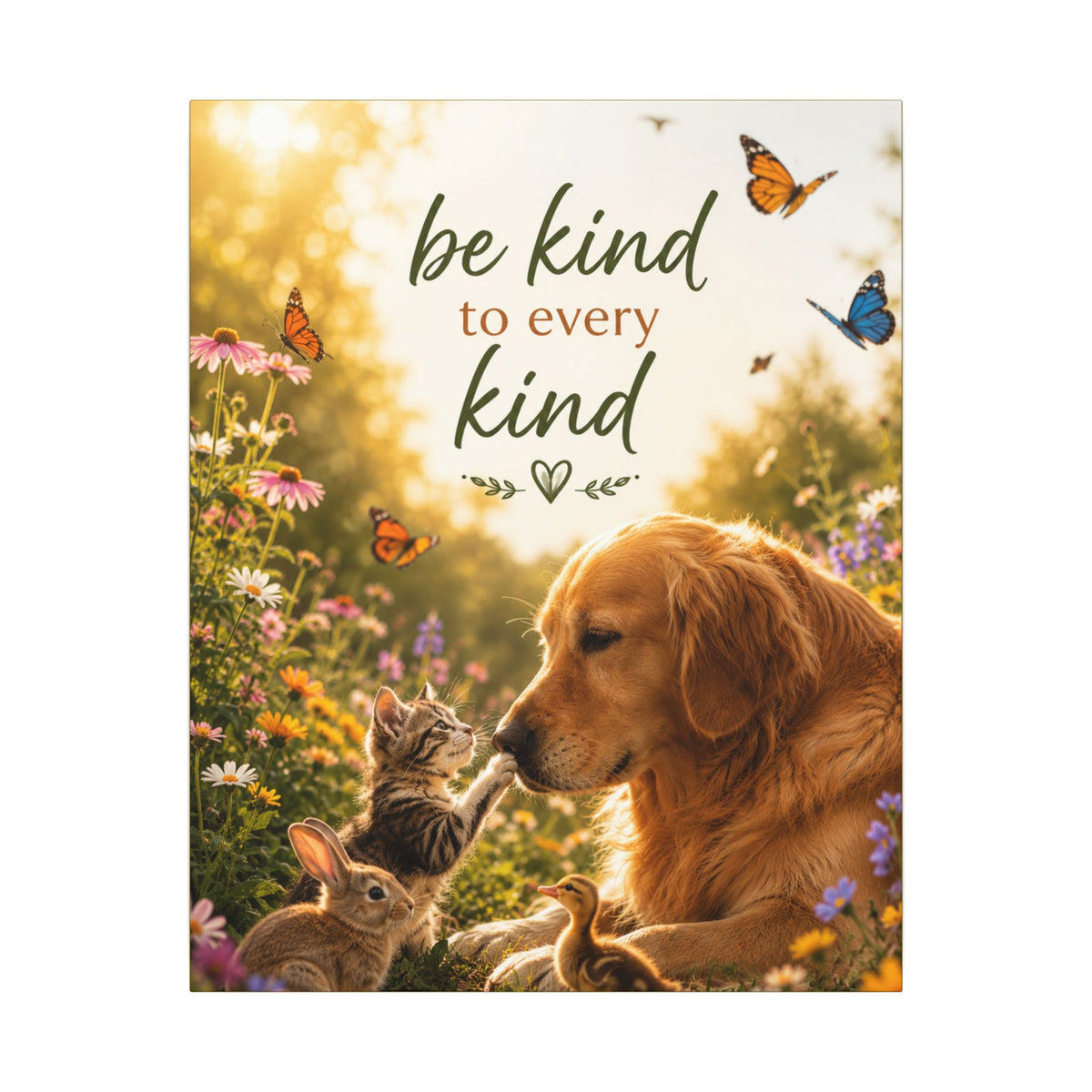 "BE KIND TO EVERY KIND" - Earthsmart Canvas Wall Art