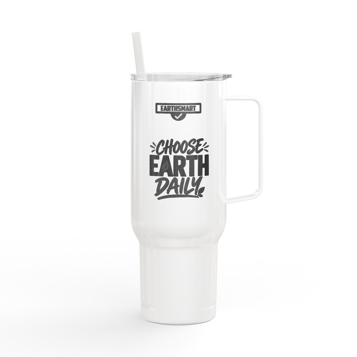 EARTHSMART Engraved Tumbler - 'Choose Earth Daily'  Recycled steel & 100% recycled plastic - (1.8L)