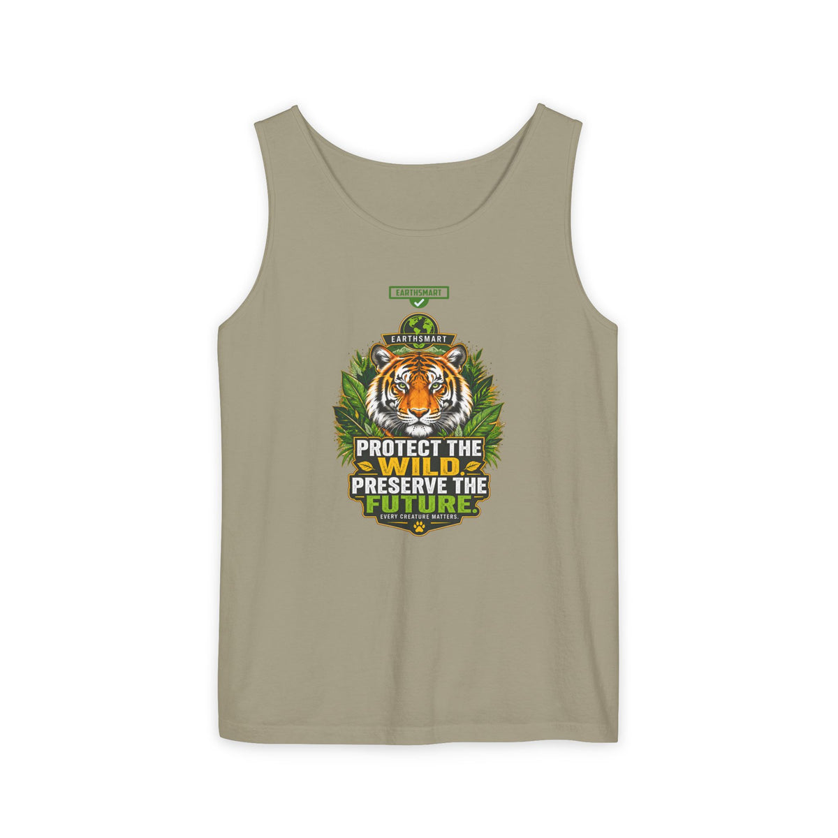 EARTHSMART Classic Tank top — PROTECT THE WILD - PRESERVE THE FUTURE - 100% cotton -  Eco Friendly.