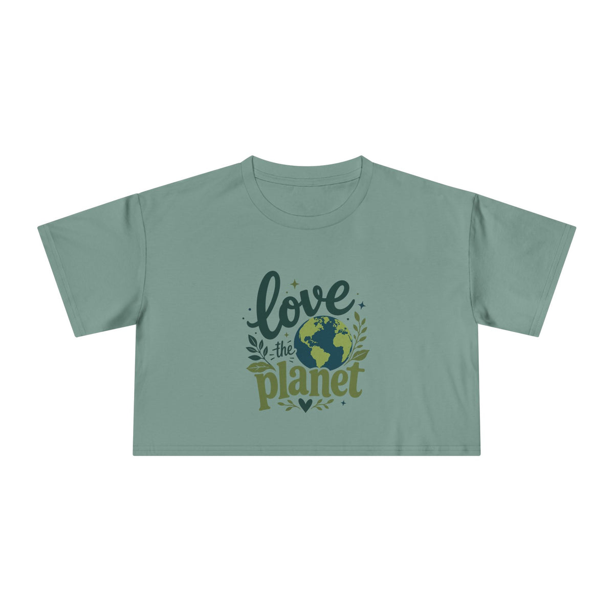 EARTHSMART CROP TOP - 'LOVE THE PLANET' — Eco-Friendly - 100% Cotton.