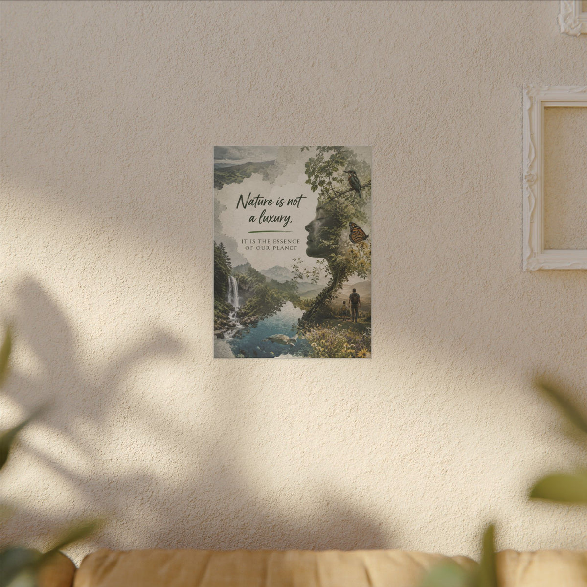 "Nature is not a luxury, it is the essence of our planet". Earthsmart Eco Canvas Wall Art (Matte Stretched Print).