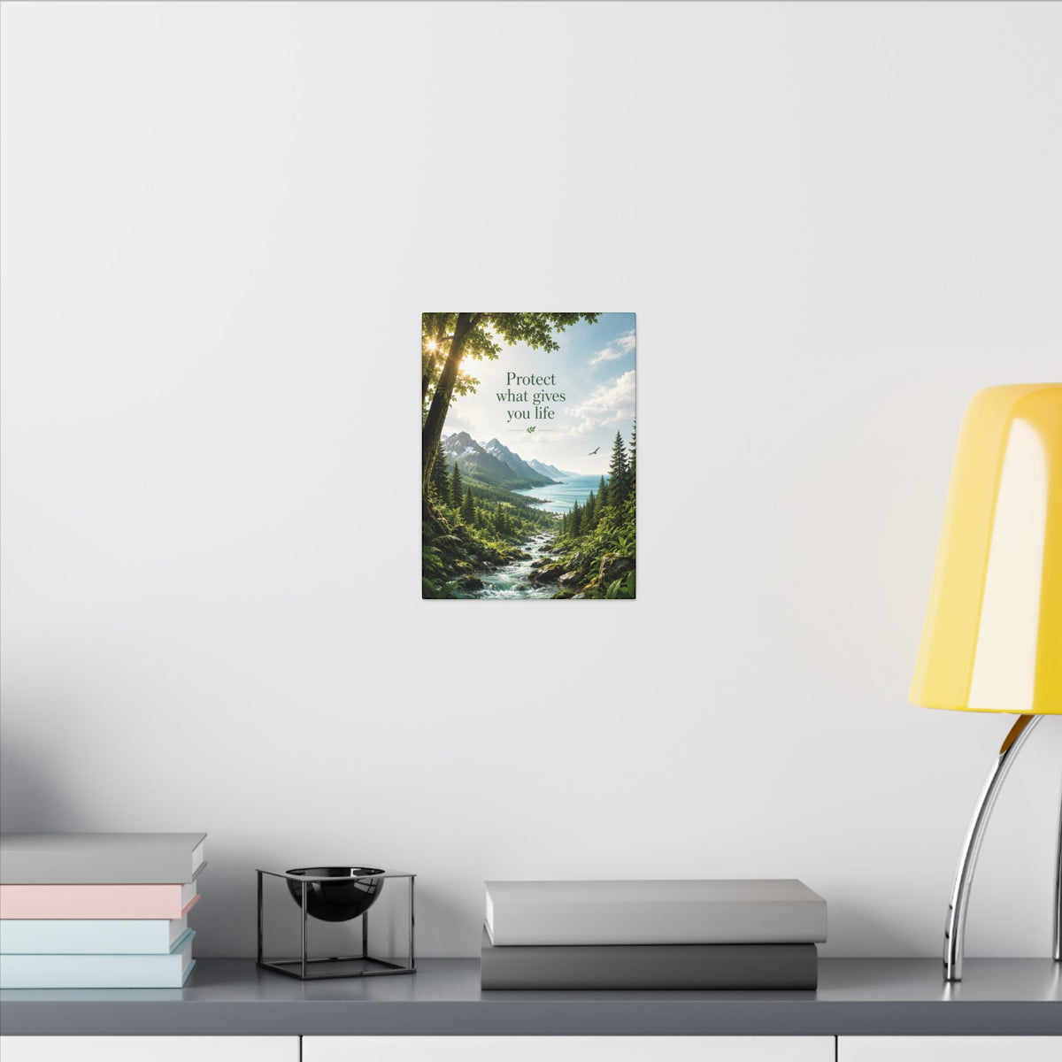 Copy of "SUSTAINABILITY IS NOT A SACRIFICE, IT'S A SMARTER WAY TO LIVE" (Geometric art style). Earthsmart Eco Canvas Wall Art (Matte Stretched Print).