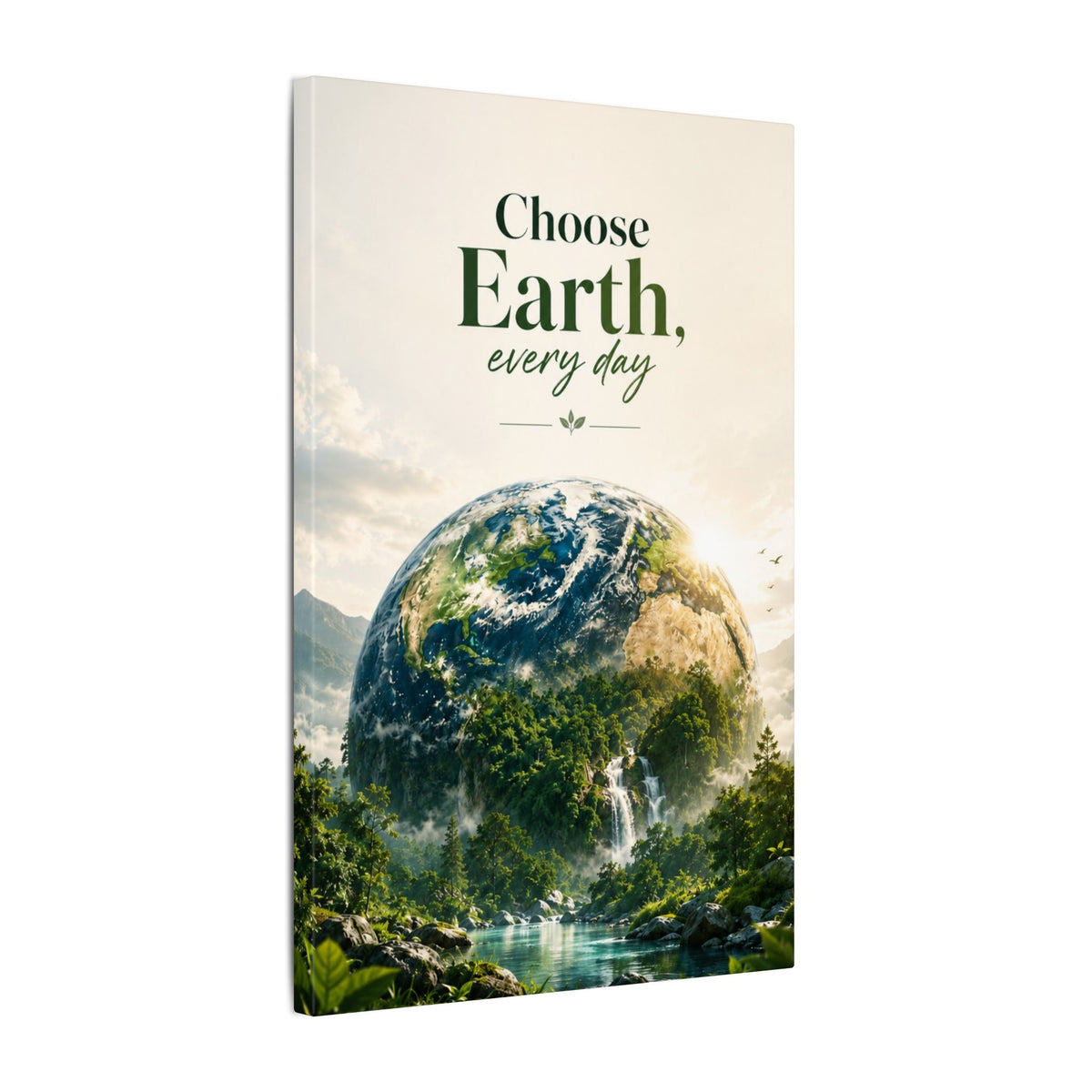 "CHOOSE EARTH EVERYDAY" - Earthsmart Canvas Wall Art.