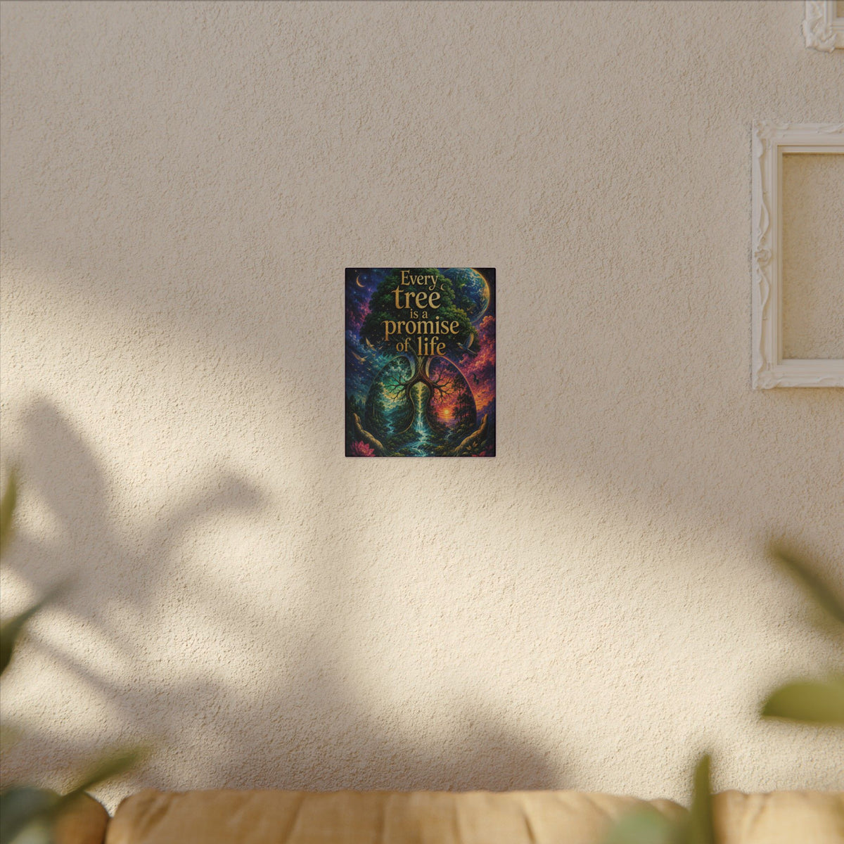 Copy of "EVERY TREE IS A PROMISE OF LIFE" (Surrealist art style). Earthsmart Eco Canvas Wall Art (Matte Stretched Print).