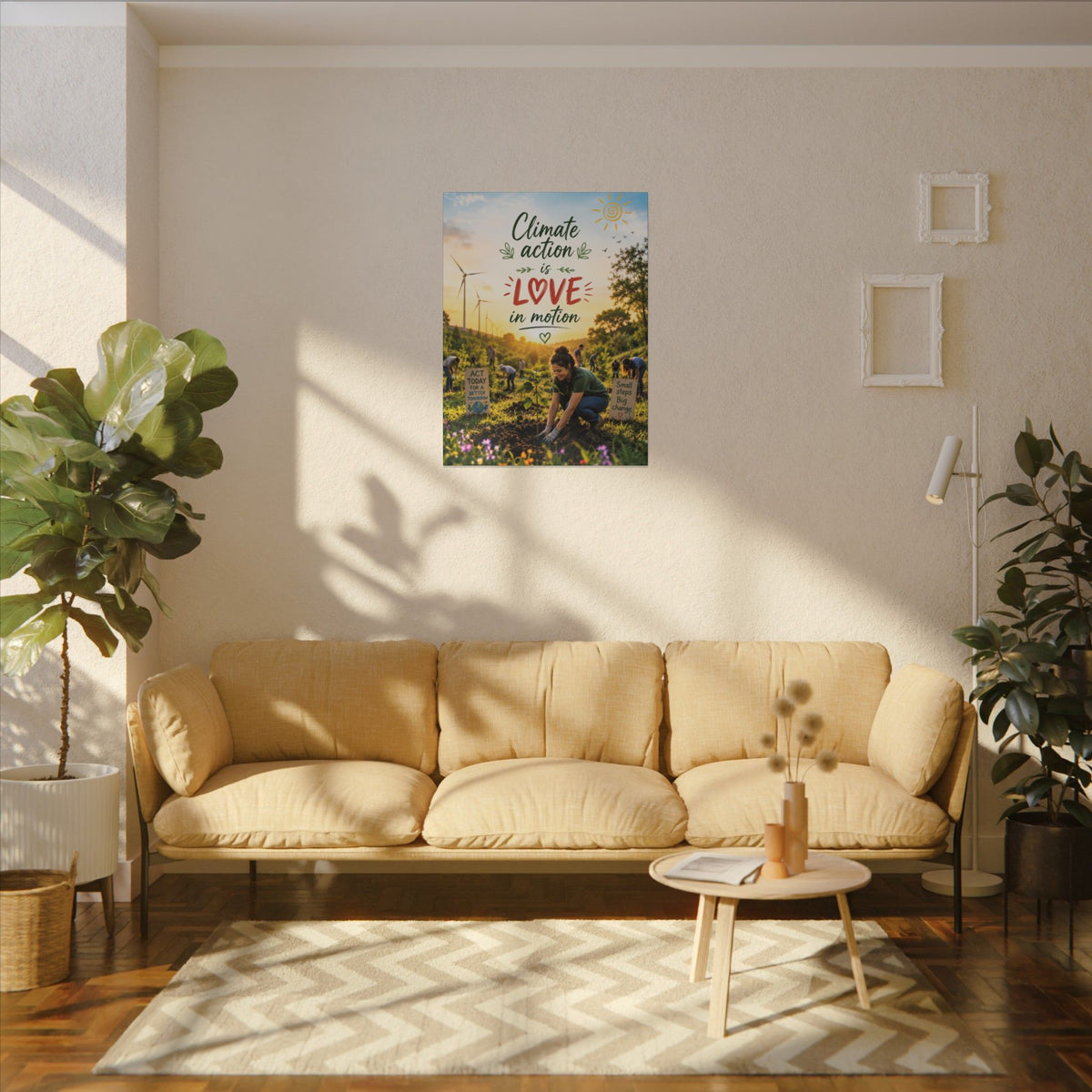 "Climate Action is Love in Motion" - Earthsmart Wall Art.