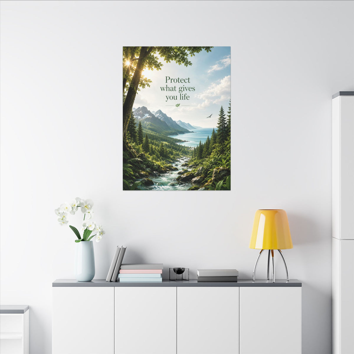 Copy of "SUSTAINABILITY IS NOT A SACRIFICE, IT'S A SMARTER WAY TO LIVE" (Geometric art style). Earthsmart Eco Canvas Wall Art (Matte Stretched Print).