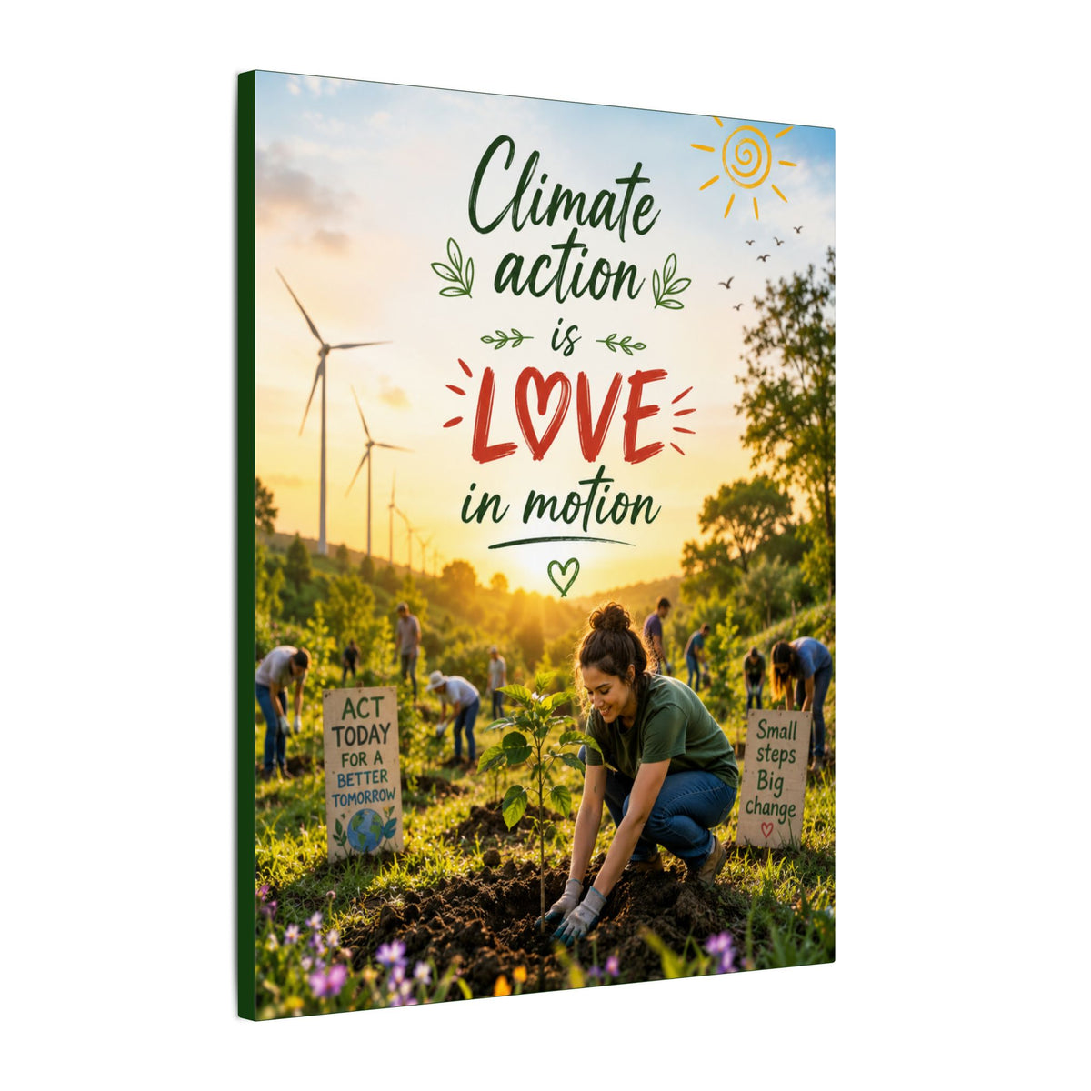 "Climate Action is Love in Motion" - Earthsmart Wall Art.