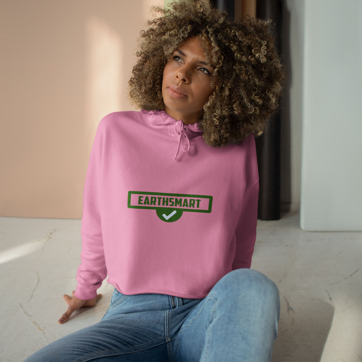 EarthSmart Cropped Hoodie – Eco-Friendly - Iconic logo version.