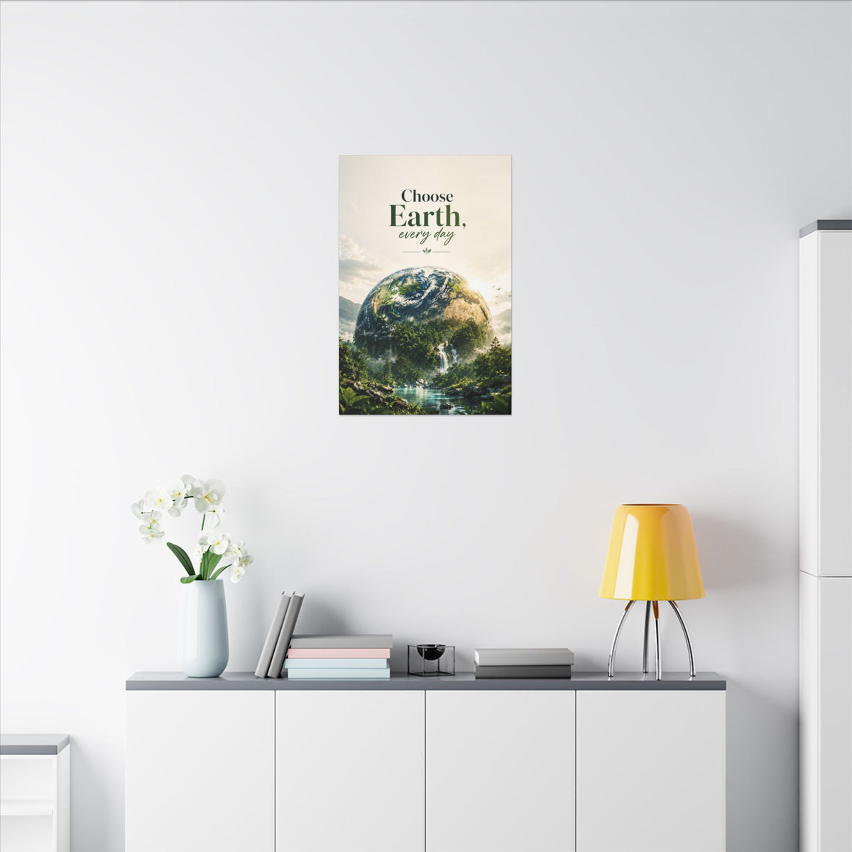 "CHOOSE EARTH EVERYDAY" - Earthsmart Canvas Wall Art.