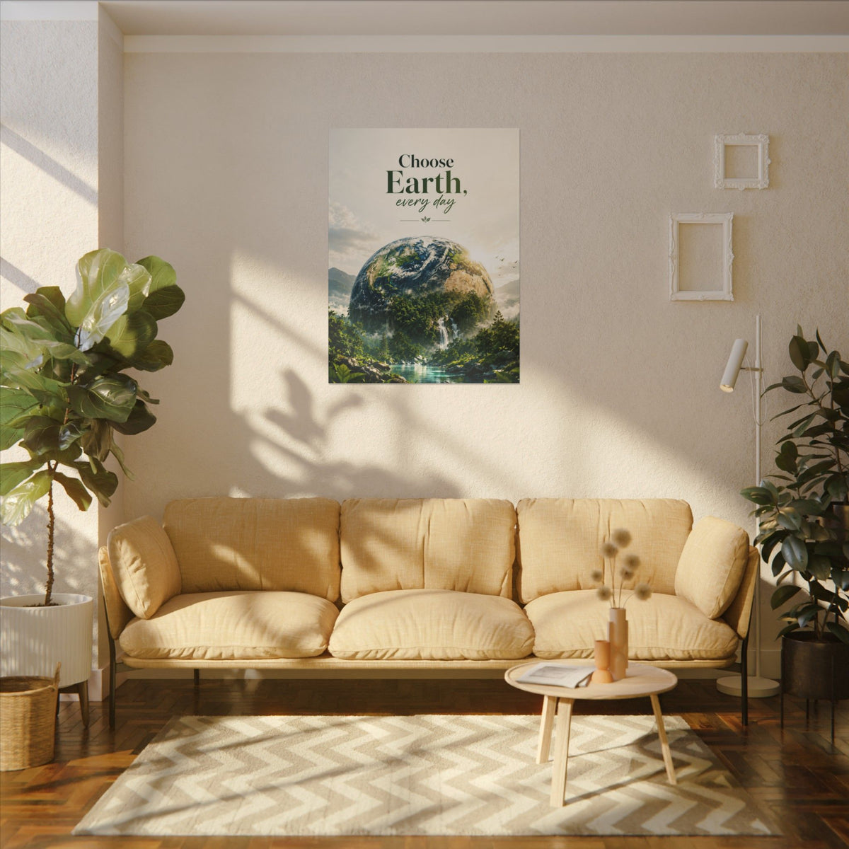 "CHOOSE EARTH EVERYDAY" - Earthsmart Canvas Wall Art.