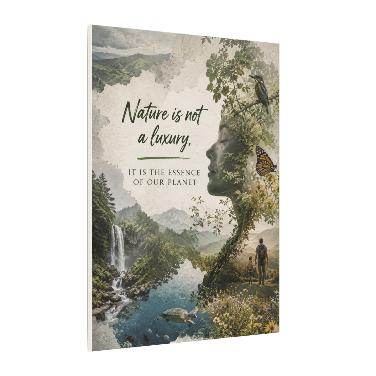 "Nature is not a luxury, it is the essence of our planet". Earthsmart Eco Canvas Wall Art (Matte Stretched Print).