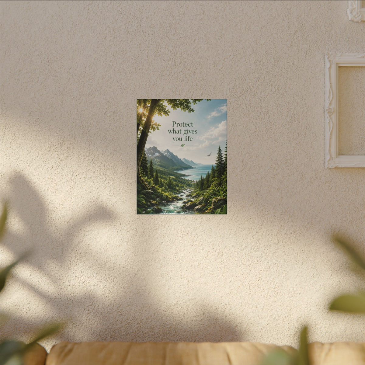 Copy of "SUSTAINABILITY IS NOT A SACRIFICE, IT'S A SMARTER WAY TO LIVE" (Geometric art style). Earthsmart Eco Canvas Wall Art (Matte Stretched Print).