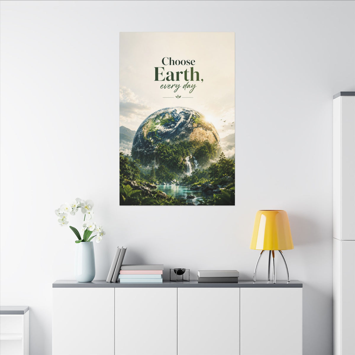 "CHOOSE EARTH EVERYDAY" - Earthsmart Canvas Wall Art.