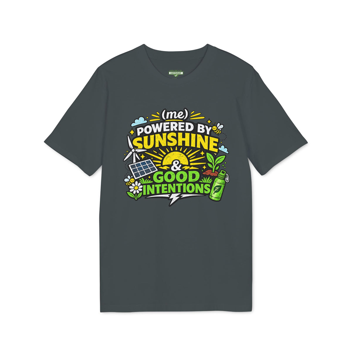 Earthsmart 'EARTH MOOD' Tee — "POWERED BY SUNSHINE". (UNISEX).
