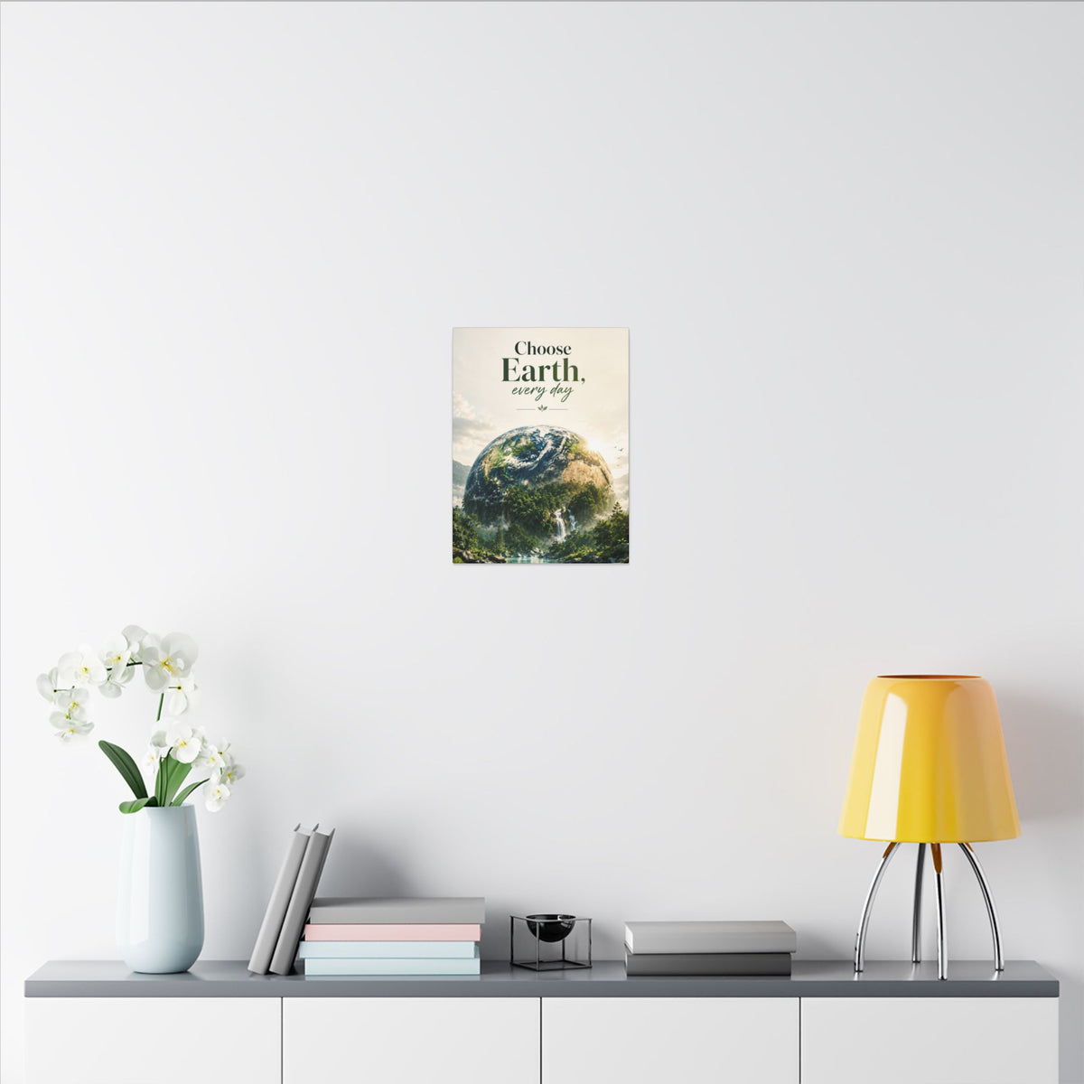 "CHOOSE EARTH EVERYDAY" - Earthsmart Canvas Wall Art.