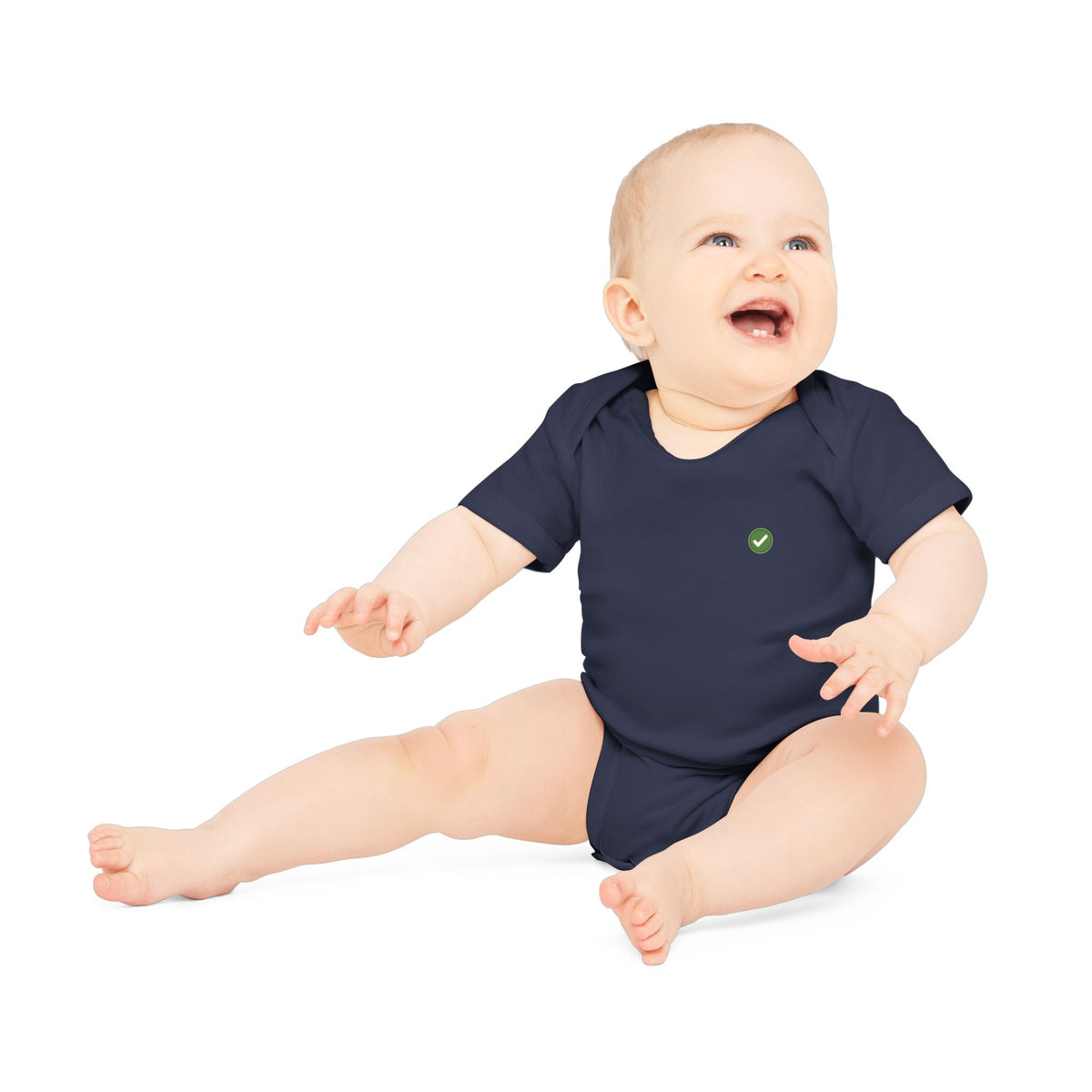 EARTHSMART EMBLEM - BABY BODYSUIT — ECO-FRIENDLY ORGANIC ONESIE (UNISEX) (0 - 18 MONTHS)