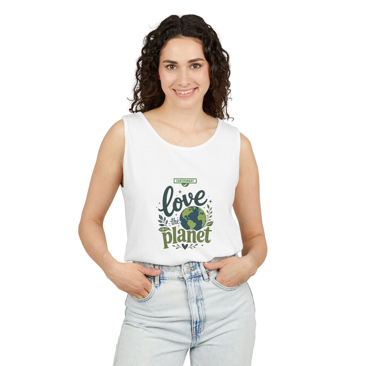 EARTHSMART Classic Tank top — Love the Planet - 100% cotton -  Eco Friendly.